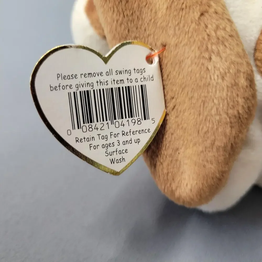 Vintage Ty‎ Beanie Baby Tracker Basset Hound Dog 1997 Plush Toy Tags 90s Gift